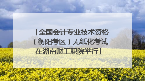 全国会计专业技术资格（衡阳考区）无纸化考试在湖南财工职院举行