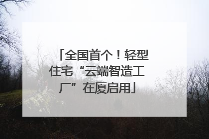 全国首个！轻型住宅“云端智造工厂”在厦启用