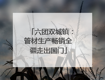 六团双城镇：管材生产畅销全疆走出国门