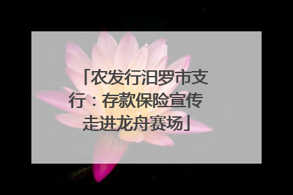 农发行汨罗市支行:存款保险宣传走进龙舟赛场