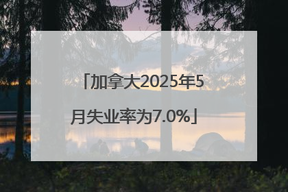 加拿大2025年5月失业率为7.0%