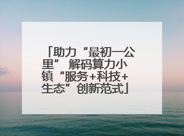 助力“最初一公里” 解码算力小镇“服务+科技+生态”创新范式