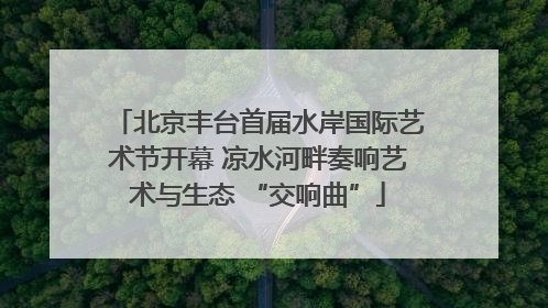 北京丰台首届水岸国际艺术节开幕 凉水河畔奏响艺术与生态 “交响曲”