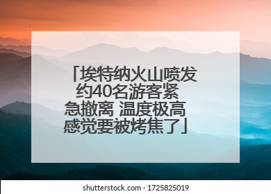 埃特纳火山喷发 约40名游客紧急撤离 温度极高感觉要被烤焦了