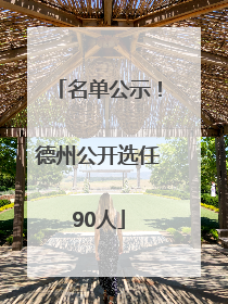 名单公示！德州公开选任90人