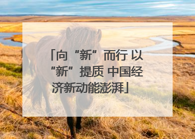 向“新”而行 以“新”提质 中国经济新动能澎湃