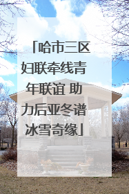 哈市三区妇联牵线青年联谊 助力后亚冬谱冰雪奇缘