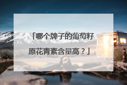 哪个牌子的葡萄籽原花青素含量高？