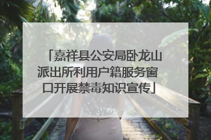 嘉祥县公安局卧龙山派出所利用户籍服务窗口开展禁毒知识宣传