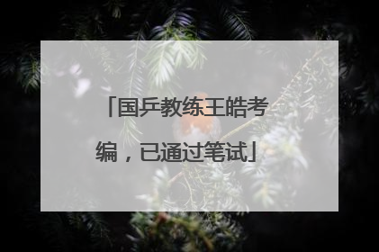 国乒教练王皓考编，已通过笔试