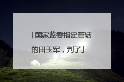 国家监委指定管辖的田玉军，判了