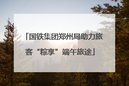 国铁集团郑州局助力旅客“粽享”端午旅途