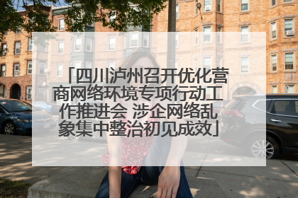 四川泸州召开优化营商网络环境专项行动工作推进会 涉企网络乱象集中整治初见成效