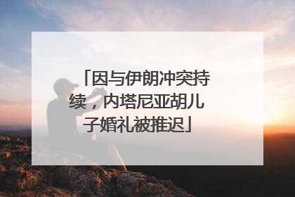 因与伊朗冲突持续，内塔尼亚胡儿子婚礼被推迟