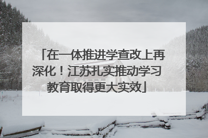 在一体推进学查改上再深化！江苏扎实推动学习教育取得更大实效