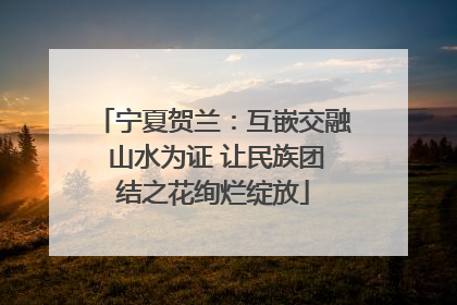 宁夏贺兰：互嵌交融 山水为证 让民族团结之花绚烂绽放