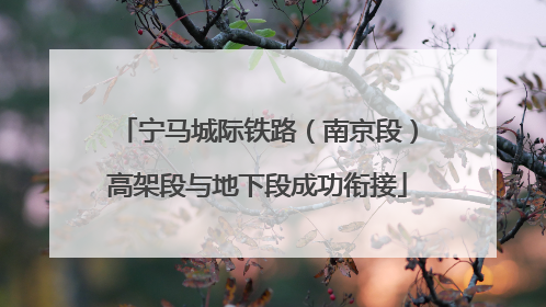 宁马城际铁路（南京段）高架段与地下段成功衔接