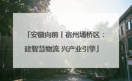 安徽向前丨宿州埇桥区：建智慧物流 兴产业引擎