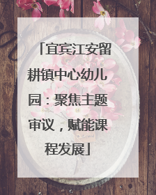 宜宾江安留耕镇中心幼儿园：聚焦主题审议，赋能课程发展