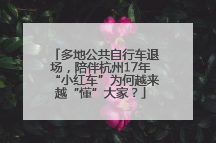 多地公共自行车退场，陪伴杭州17年“小红车”为何越来越“懂”大家？