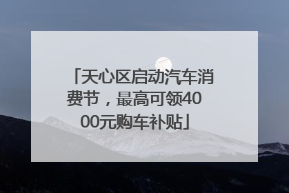天心区启动汽车消费节，最高可领4000元购车补贴