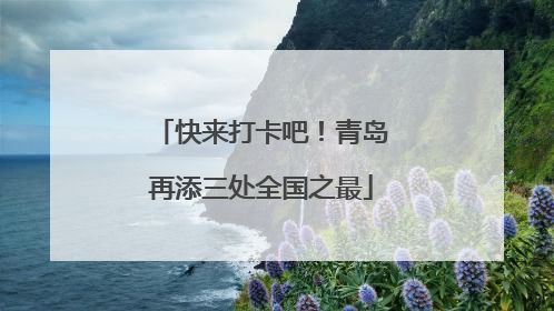 快来打卡吧！青岛再添三处全国之最