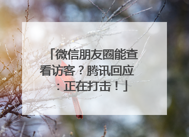 微信朋友圈能查看访客？腾讯回应：正在打击！