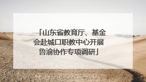 山东省教育厅、基金会赴城口职教中心开展鲁渝协作专项调研