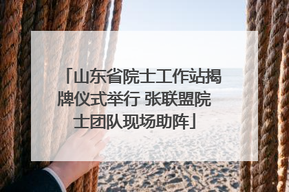 山东省院士工作站揭牌仪式举行 张联盟院士团队现场助阵