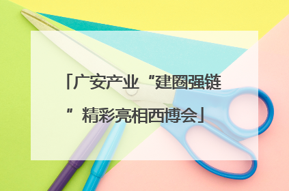 广安产业“建圈强链”精彩亮相西博会