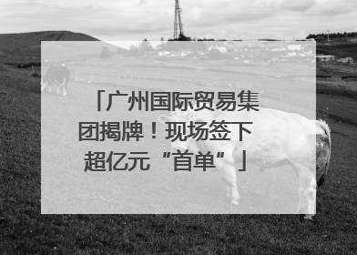 广州国际贸易集团揭牌！现场签下超亿元“首单”