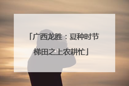 广西龙胜：夏种时节 梯田之上农耕忙