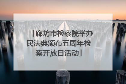 廊坊市检察院举办民法典颁布五周年检察开放日活动