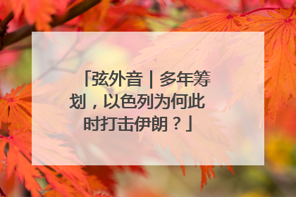 弦外音｜多年筹划，以色列为何此时打击伊朗？