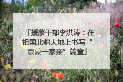 援蒙干部李洪涛：在祖国北疆大地上书写“京蒙一家亲”篇章