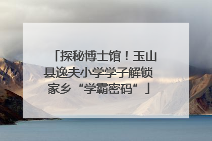 探秘博士馆！玉山县逸夫小学学子解锁家乡“学霸密码”