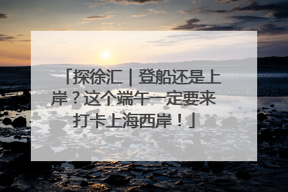 探徐汇｜登船还是上岸？这个端午一定要来打卡上海西岸！