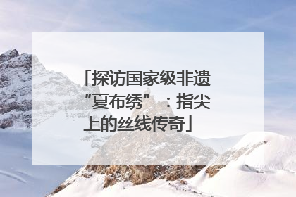 探访国家级非遗“夏布绣”：指尖上的丝线传奇