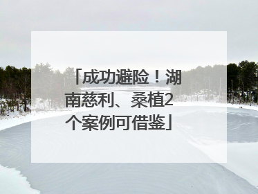 成功避险！湖南慈利、桑植2个案例可借鉴