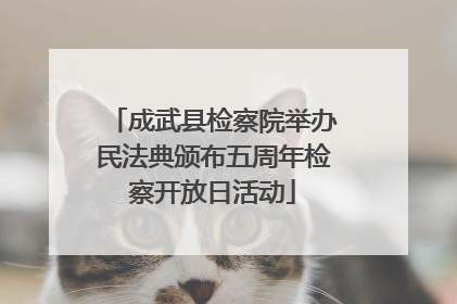 成武县检察院举办民法典颁布五周年检察开放日活动