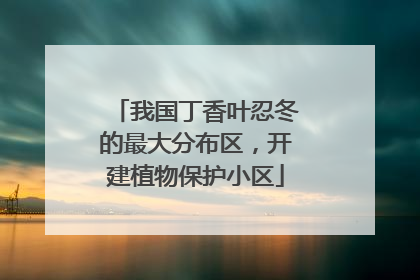 我国丁香叶忍冬的最大分布区，开建植物保护小区