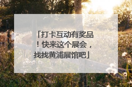 打卡互动有奖品！快来这个展会，找找黄浦展馆吧