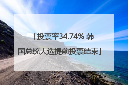 投票率34.74% 韩国总统大选提前投票结束