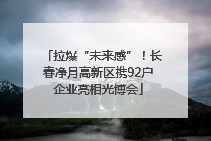 拉爆“未来感”！长春净月高新区携92户企业亮相光博会