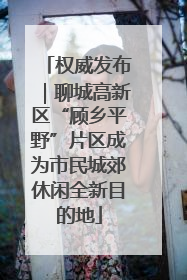 权威发布｜聊城高新区“顾乡平野”片区成为市民城郊休闲全新目的地