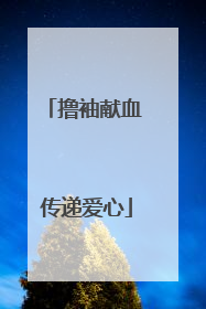 撸袖献血 传递爱心