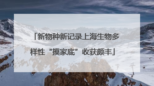 新物种新记录上海生物多样性“摸家底”收获颇丰