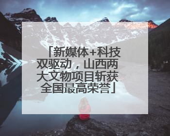 新媒体+科技双驱动，山西两大文物项目斩获全国最高荣誉