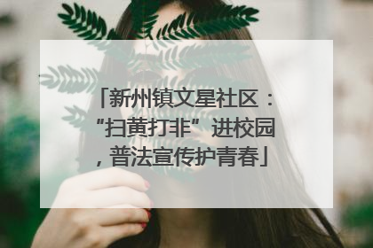 新州镇文星社区：“扫黄打非”进校园，普法宣传护青春