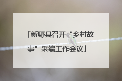 新野县召开“乡村故事”采编工作会议